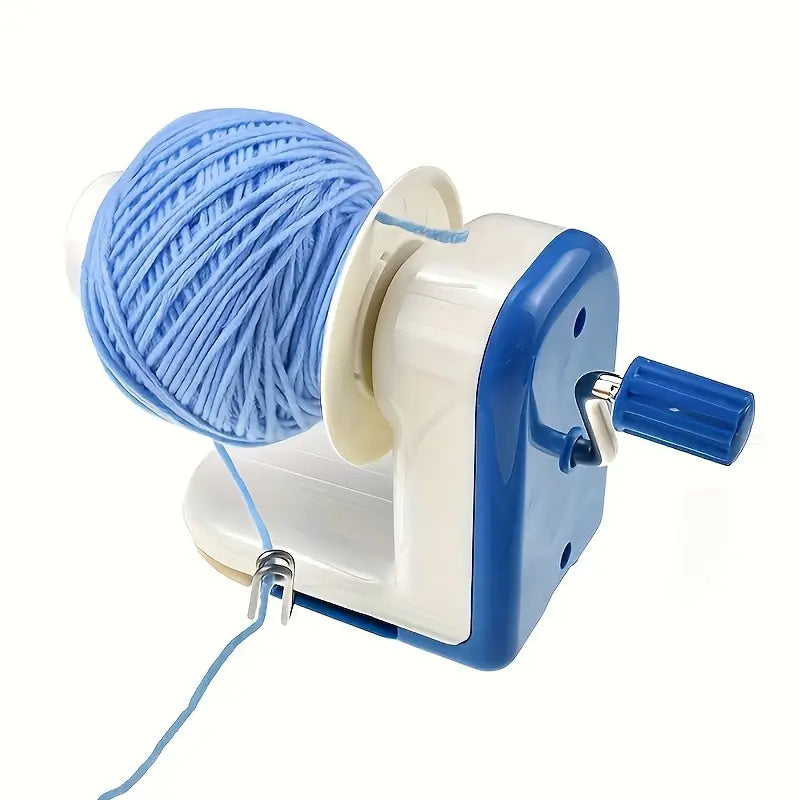 1pc Blue Manual Yarn Winder - Hand Crank Wool Thread Ball Maker